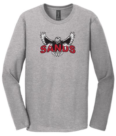 5400 SoftStyle Long Sleeve Tee - Sands w/Eagle logo #4